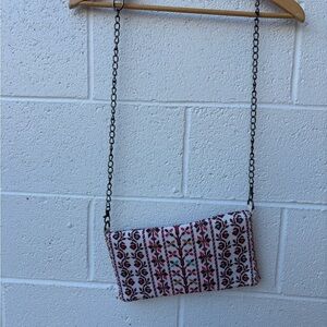 Y2K Stylish Pink and White Patterned Women's Bag